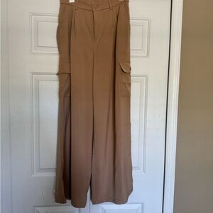 Wide Leg Tan Pants
